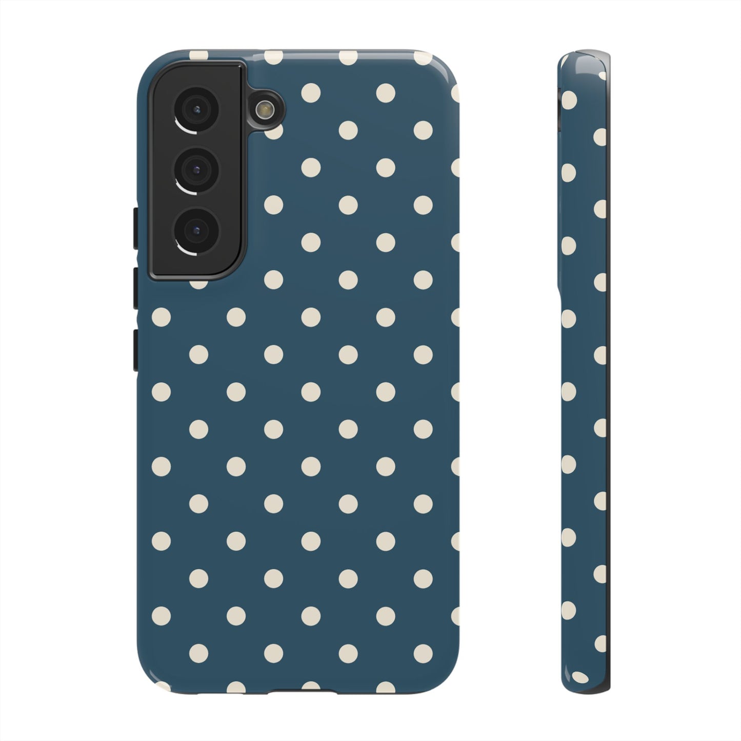 Blue & White Dot Pattern Phone Case