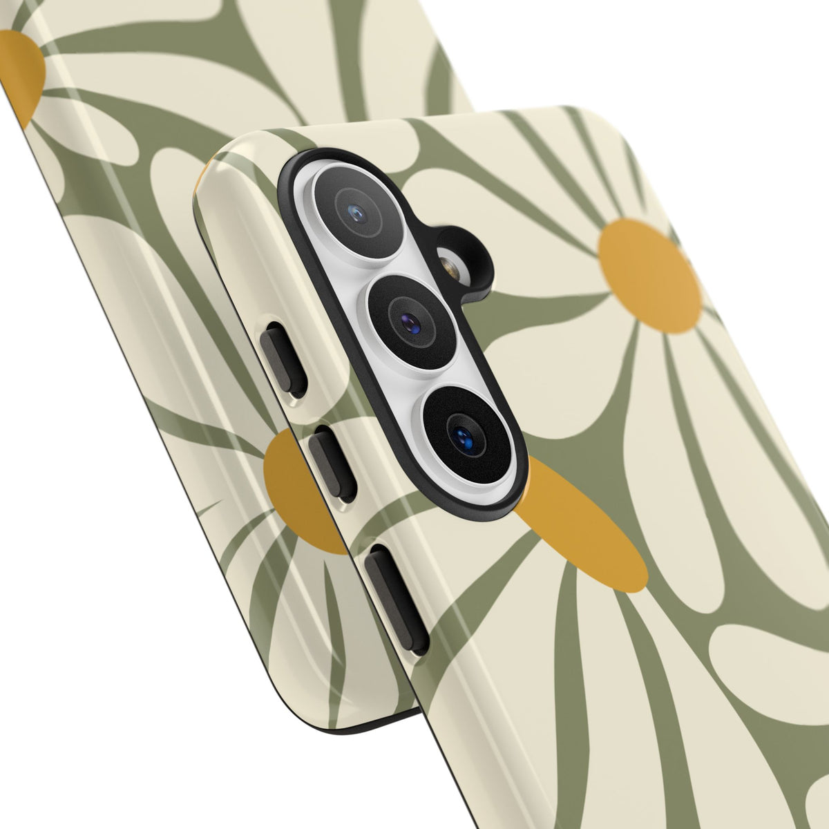 Retro Green Daisy Pattern #1 Phone Case - Green Phone Case
