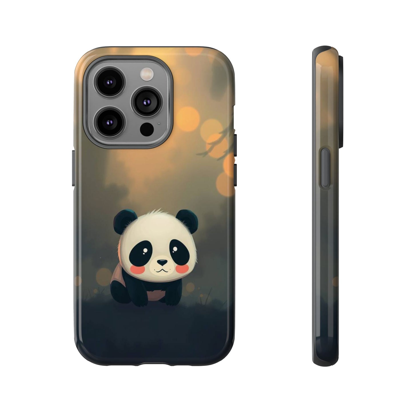 Cute Gothic Panda Design Phone Case
