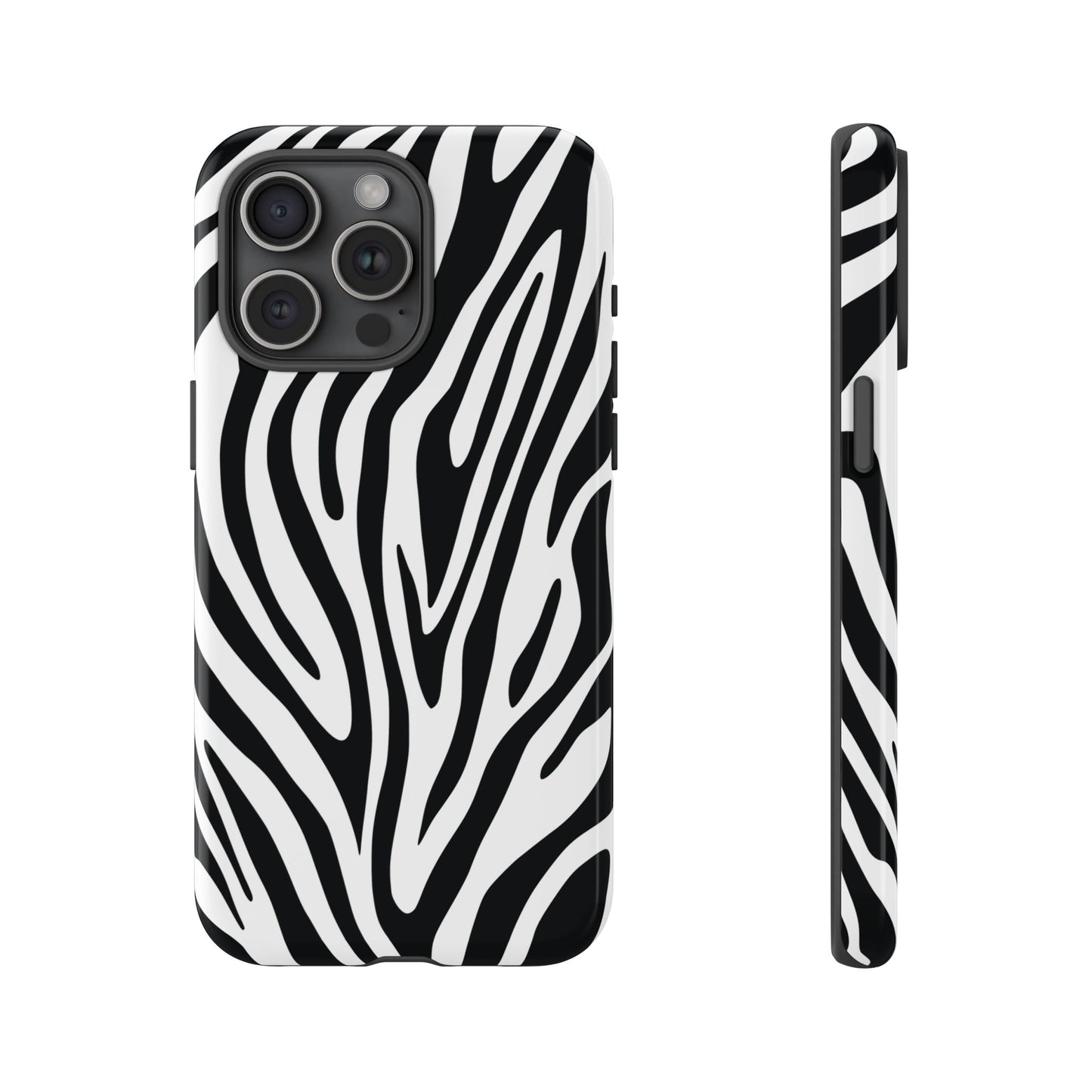 Classic Monochrome Tiger Print Phone Case