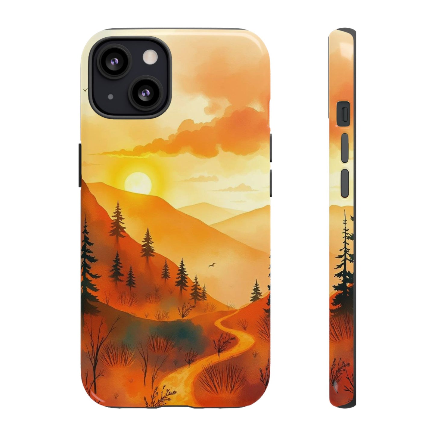 iPhone 13 / Glossy Phone Case - Golden Sunset Design Phone Case