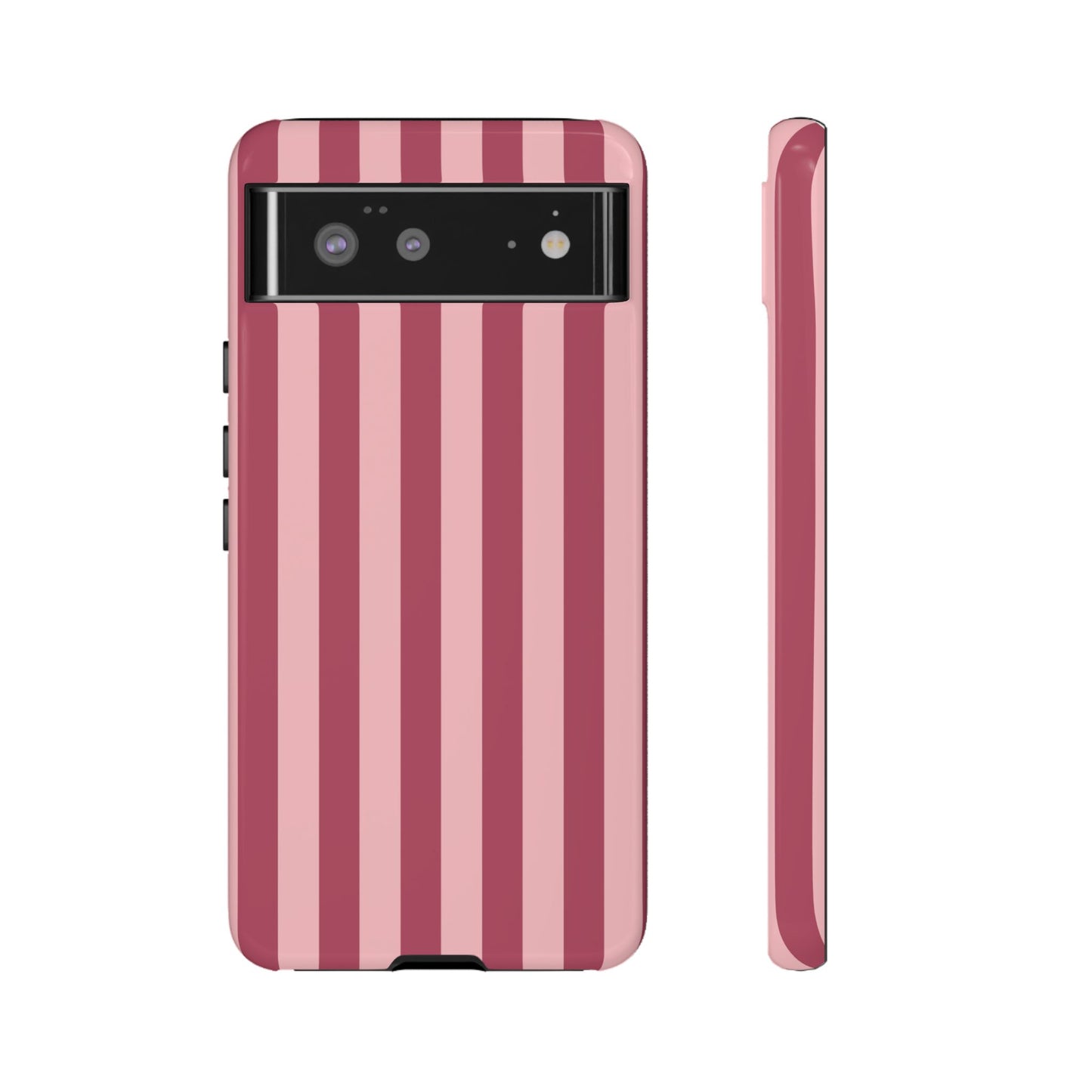 Google Pixel 6 / Glossy Phone Case - ’Pink Stripe Pattern’ Phone Case