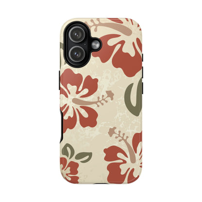 iPhone 17 / Glossy Phone Case - ’Boho Chic Hibiscus Pattern #1’ Phone Case