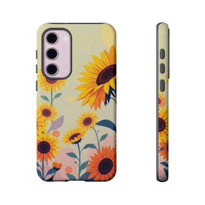 Modern Flat Sunflower Design Phone Case - Multicolor Phone Case - Samsung Galaxy S23 Plus / Glossy