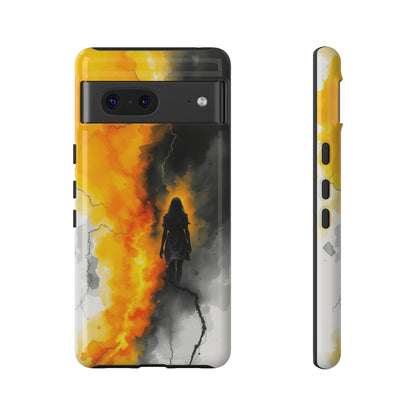 Google Pixel 7 / Glossy Phone Case - Watercolour Gothic Silhouette of a Woman Phone Case