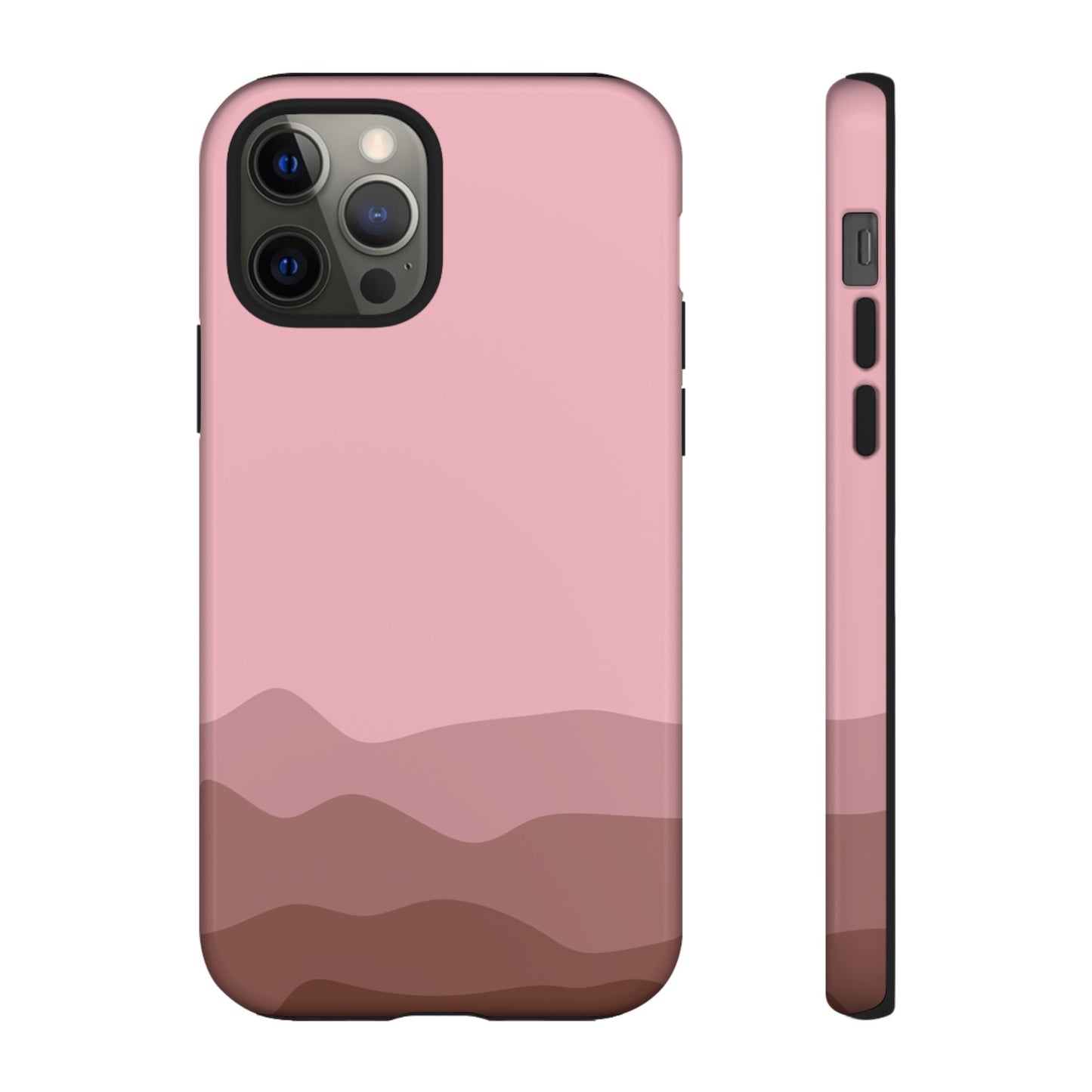 Pink Abstract Waves Protective Phone Case - Pink Phone Case - iPhone 12 Pro / Glossy