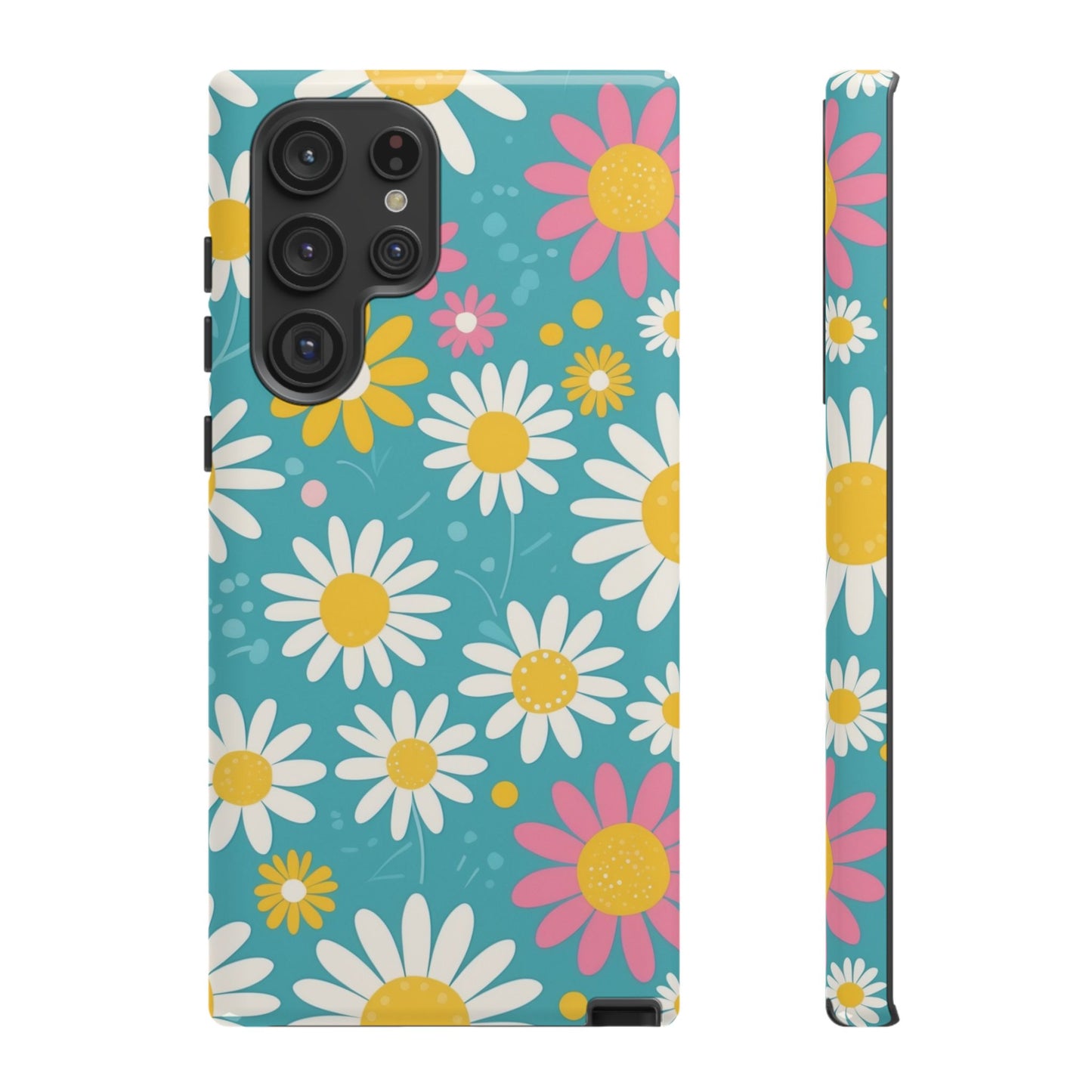 Samsung Galaxy S22 Ultra / Glossy Phone Case - Daisies Floral Pattern 5 Phone Case