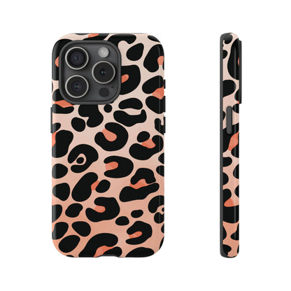 Elegant Peach Leopard Print Phone Case