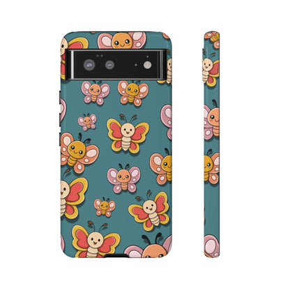 Blue Butterfly Sticker Design Phone Case - Blue Phone Case - Google Pixel 6 / Glossy