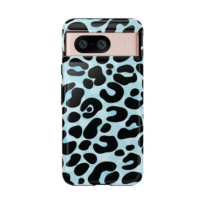 Cool Aqua Leopard Print Phone Case