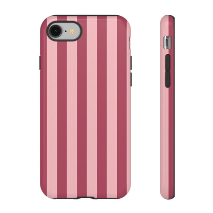 Pink Stripe Pattern Phone Case - Pink Phone Case - iPhone 8 / Glossy