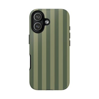 iPhone 17 / Glossy Phone Case - ’Green Stripe Pattern’ Phone Case