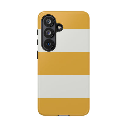 Yellow & White Horizontal Stripe Pattern Phone Case - Yellow Phone Case - Samsung Galaxy S26 / Glossy