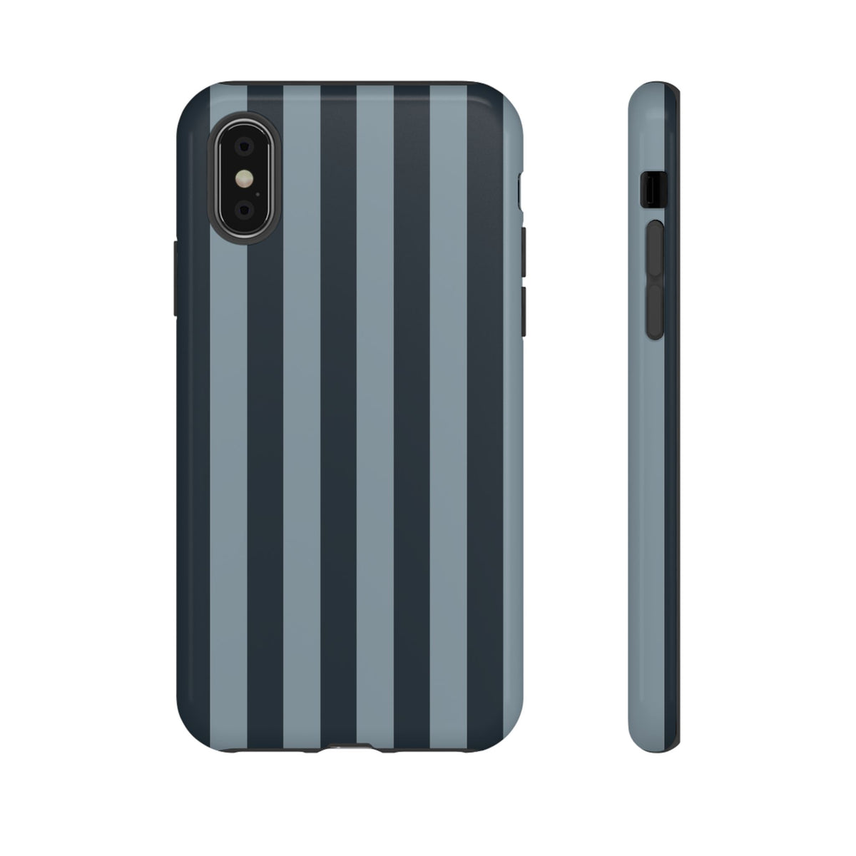 Dark Blue Stripe Pattern Phone Case - Blue Phone Case - iPhone X / Glossy