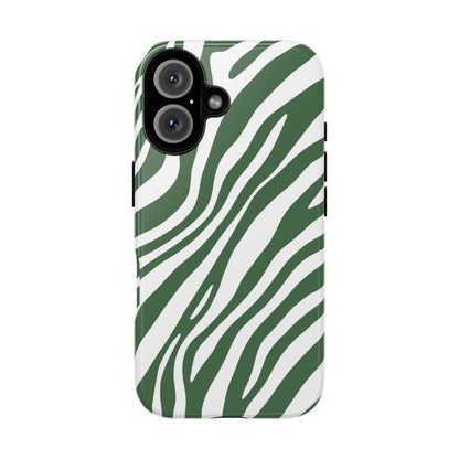Modern Sage Zebra Print Phone Case