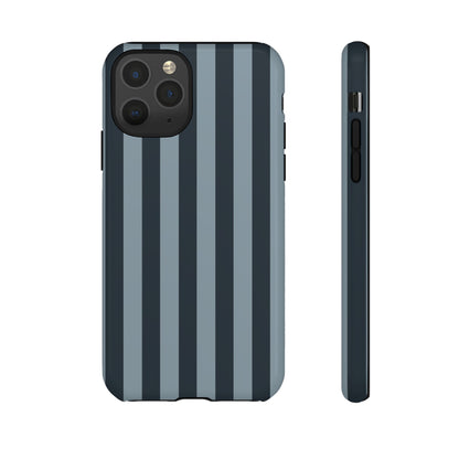 iPhone 11 Pro / Glossy Phone Case - ’Dark Blue Stripe Pattern’ Phone Case