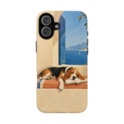 Basset Hound Unfinished Chapter Phone Case - Multicolor Phone Case - iPhone 16 Plus / Glossy