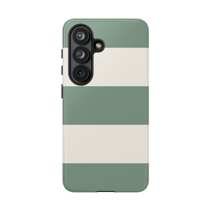 Green & White Horizontal Stripe Pattern Phone Case - Green Phone Case - Samsung Galaxy S26 / Glossy