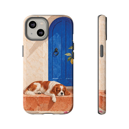 Cavalier King Charles Spaniel Blue Door Siesta Phone Case - Multicolor Phone Case - iPhone 14 / Glossy