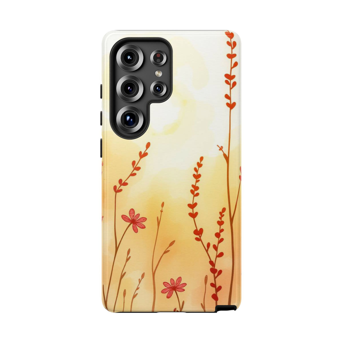 Boho Chic Watercolour Wildflower Dusk Pattern Phone Case - Multicolor Phone Case - Samsung Galaxy S25 Ultra / Glossy