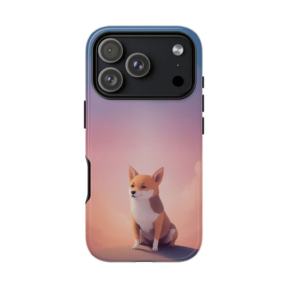 iPhone 17 Pro / Glossy Phone Case - Cute Dog & Cloud Design ’Good Doggo’ Phone Case