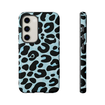 Cool Aqua Leopard Print Phone Case