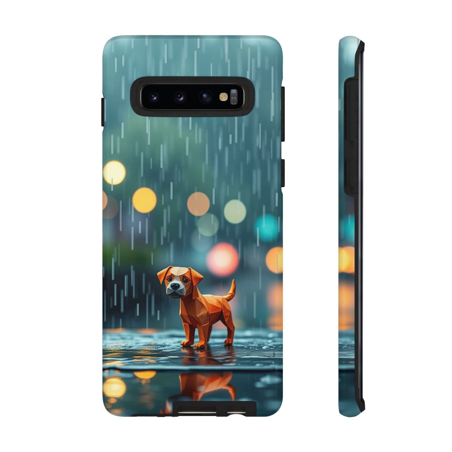 Samsung Galaxy S10 / Glossy Phone Case - Origami ’Soggy Dog’ Design Phone Case