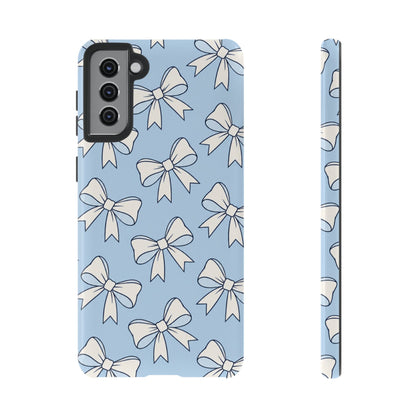 Chic Powder Blue Bow Pattern Phone Case