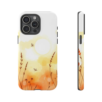 iPhone 15 Pro Max / Glossy Phone Case - Boho Chic Watercolour Wildflower Pattern Phone Case