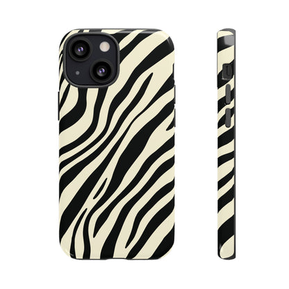 Modern Neutral Zebra Print Phone Case