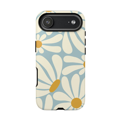 Retro Light Blue Daisy Pattern Phone Case - Blue Phone Case - iPhone 17 Air / Glossy
