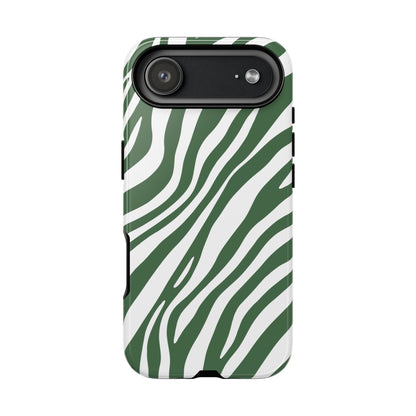 Modern Sage Zebra Print Phone Case