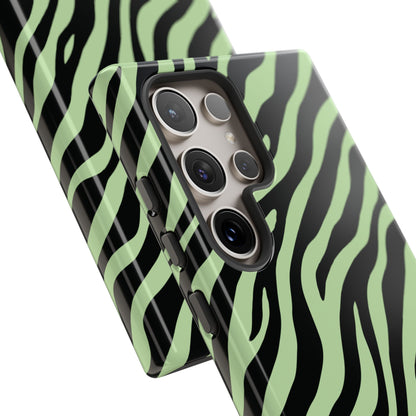 Stylish Mint Zebra Print Phone Case