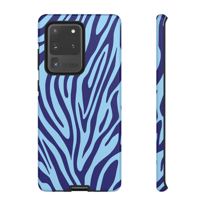 Boutique Sky Blue Tiger Print Phone Case