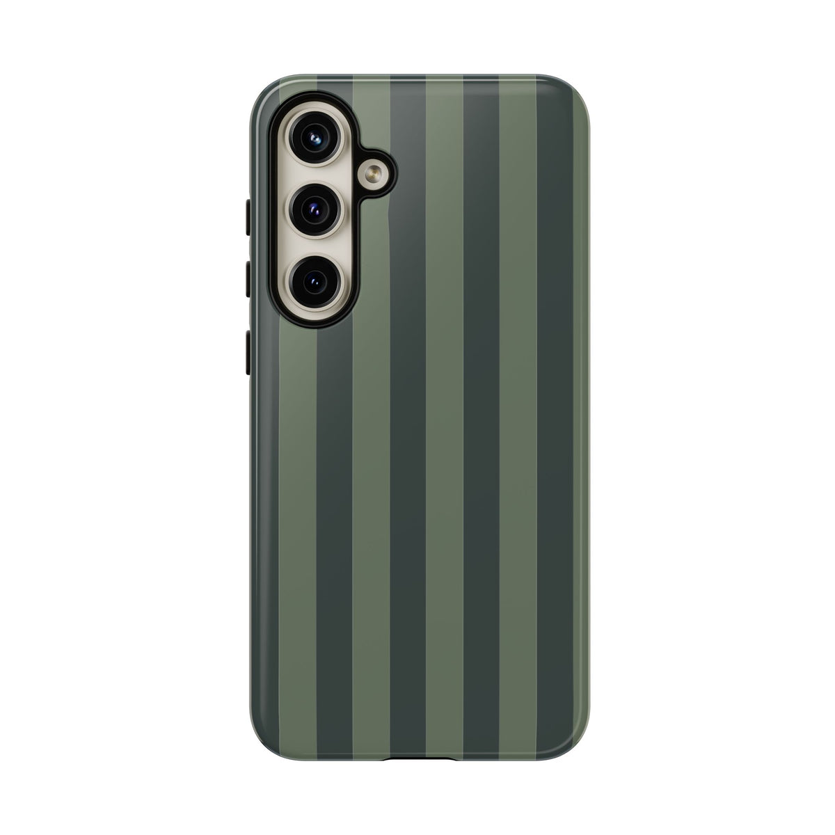 Dark Green Stripe Pattern Phone Case - Green Phone Case - Samsung Galaxy S24 Plus / Glossy