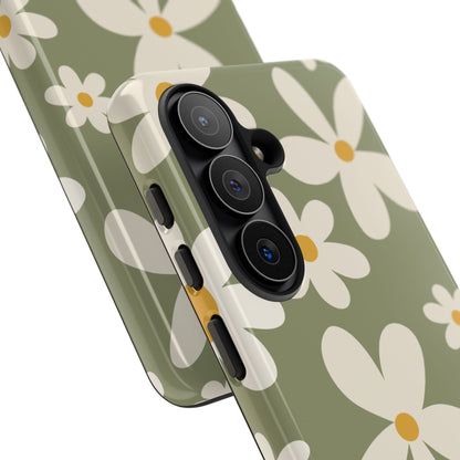 Chic Green Daisy Pattern Phone Case - Green Phone Case