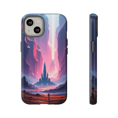 iPhone 14 / Glossy Phone Case - Alien Fortress Design Phone Case