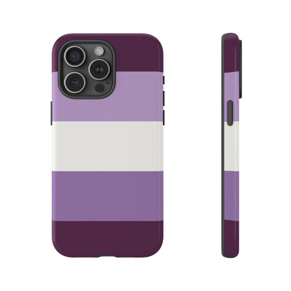iPhone 15 Pro Max / Glossy Phone Case - Purple Stripe Pattern Phone Case