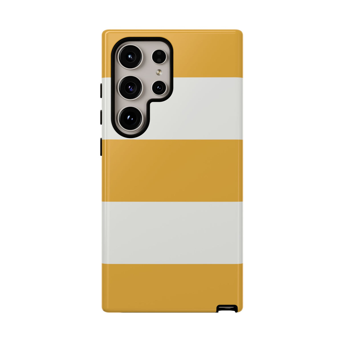 Yellow & White Horizontal Stripe Pattern Phone Case - Yellow Phone Case - Samsung Galaxy S24 Ultra / Glossy