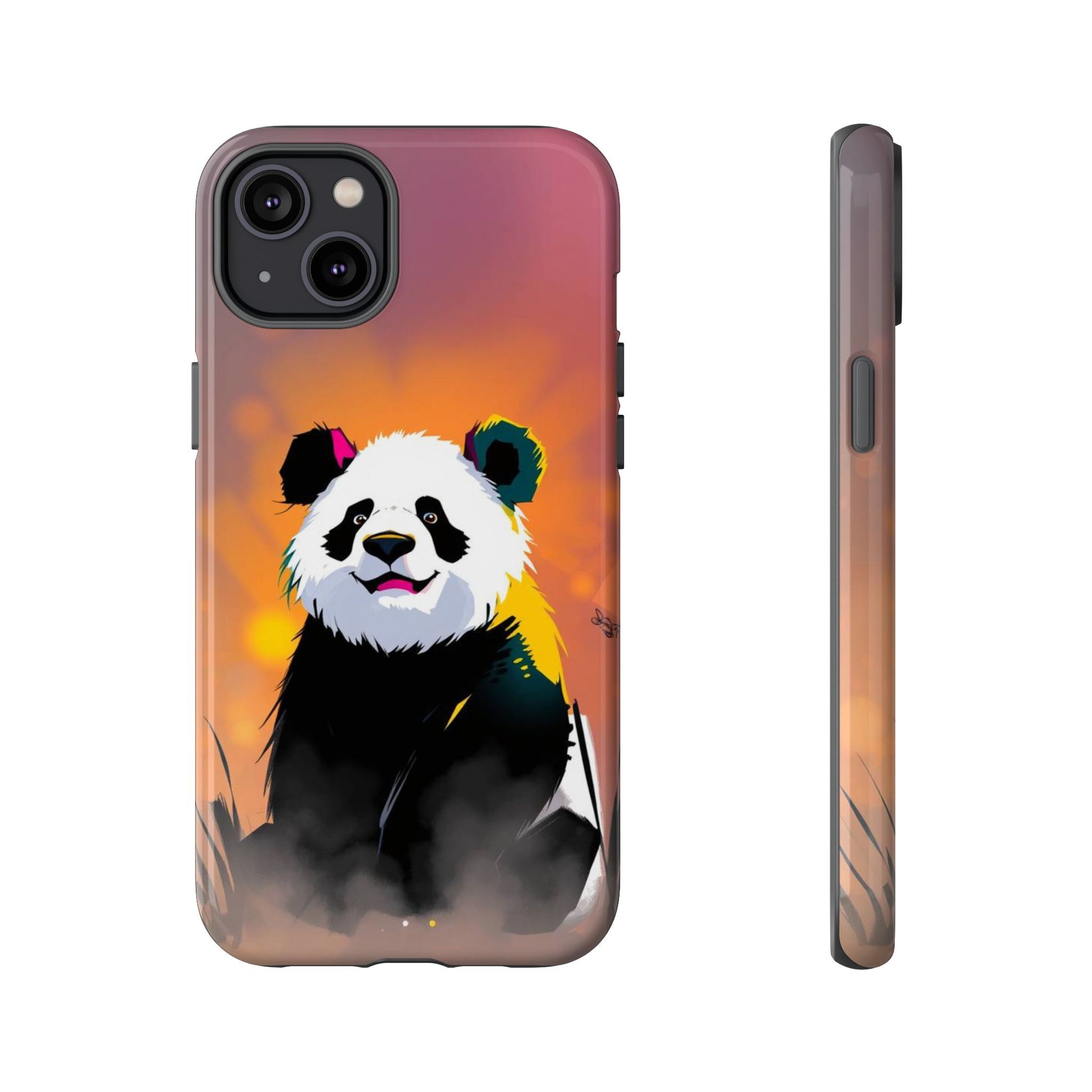 iPhone 14 Plus / Glossy Phone Case - Pop Art Panda Design Phone Case