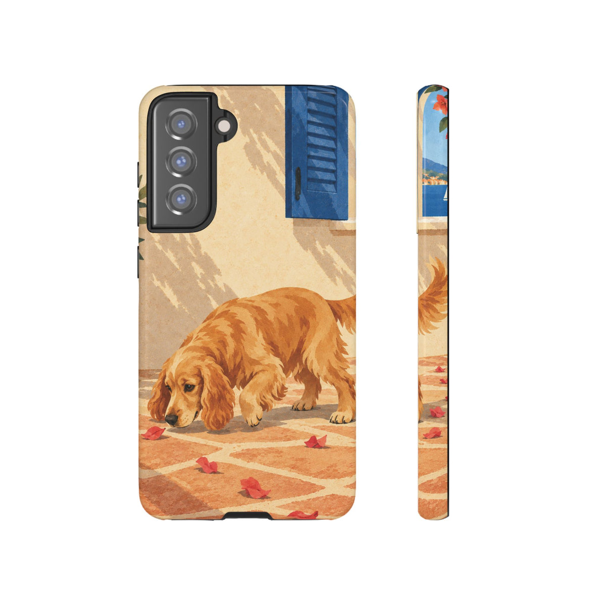 Cocker Spaniel Scent Trail Phone Case - Multicolor Phone Case - Samsung Galaxy S21 FE / Glossy