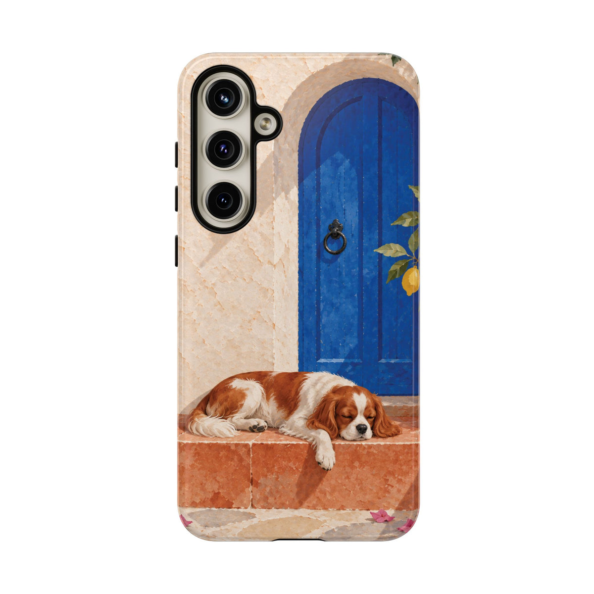 Cavalier King Charles Spaniel Blue Door Siesta Phone Case - Multicolor Phone Case - Samsung Galaxy S24 Plus / Glossy