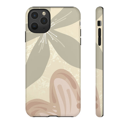 Hibiscus Heart Pattern Phone Case - Beige Phone Case - iPhone 11 Pro Max / Glossy