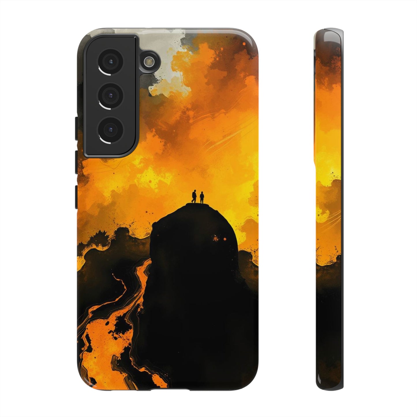 Samsung Galaxy S22 / Glossy Phone Case - Gothic Watercolour Scene Phone Case