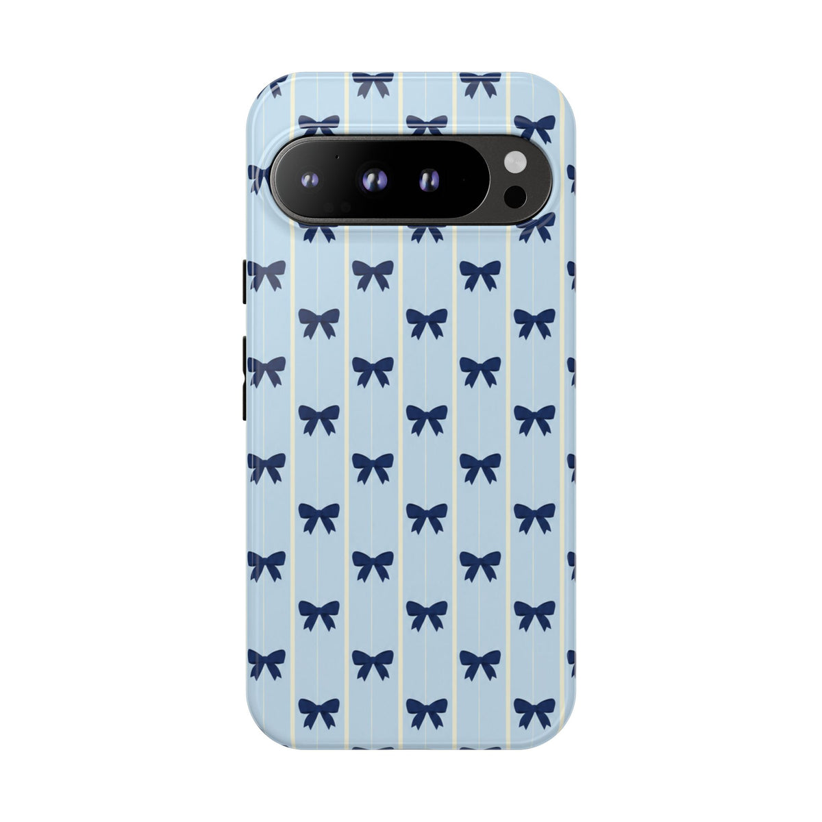 Retro Navy Blue Bow Pattern Phone Case