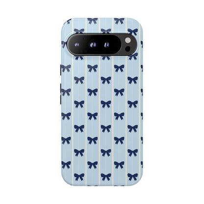 Retro Navy Blue Bow Pattern Phone Case