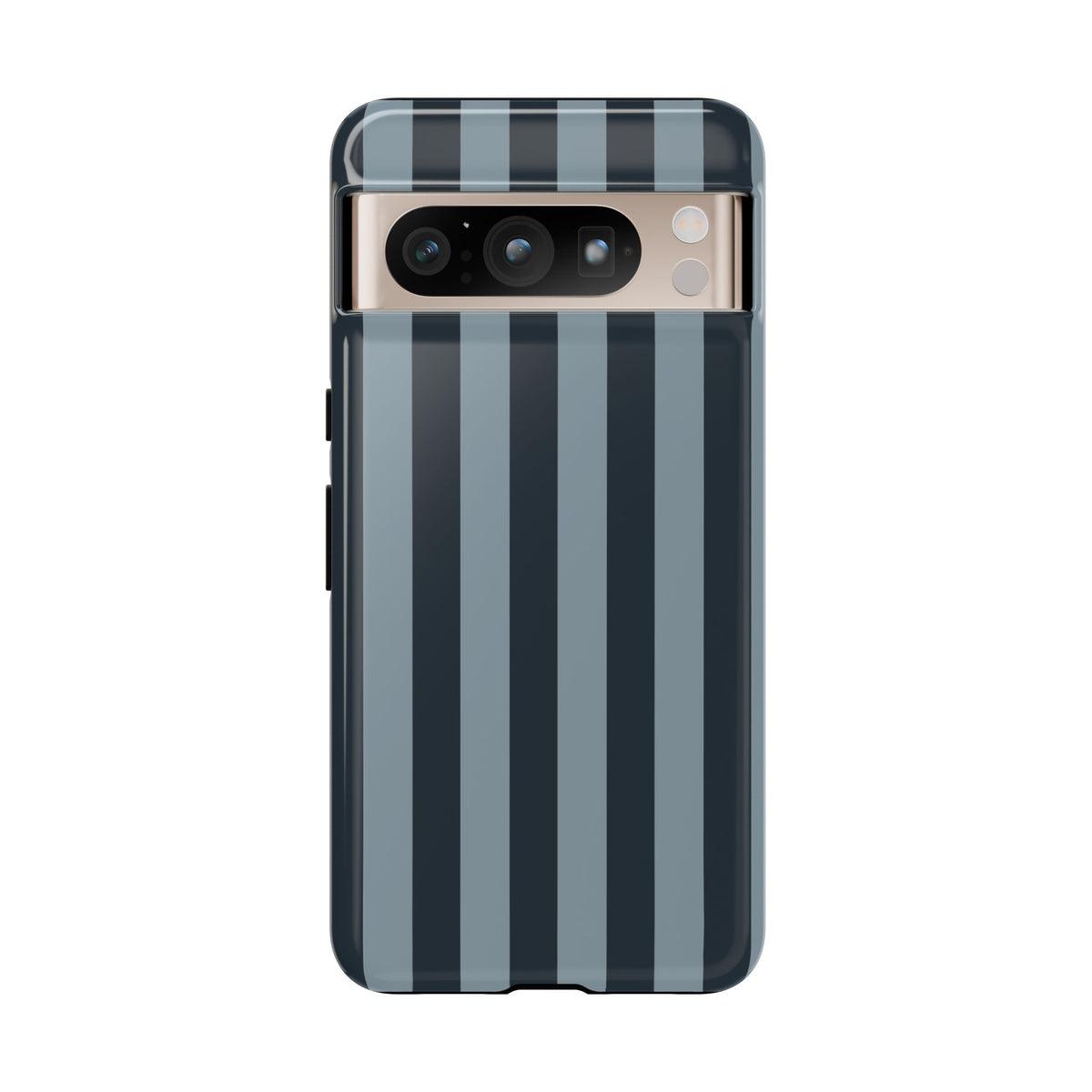Dark Blue Stripe Pattern Phone Case - Blue Phone Case - Google Pixel 8 Pro / Glossy