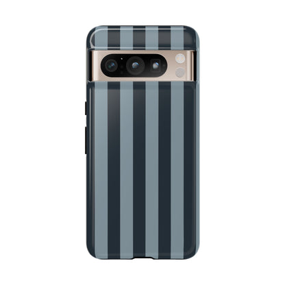 Dark Blue Stripe Pattern Phone Case - Blue Phone Case - Google Pixel 8 Pro / Glossy
