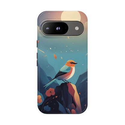 Google Pixel 9 / Glossy Phone Case - Stylised Bird Design Phone Case