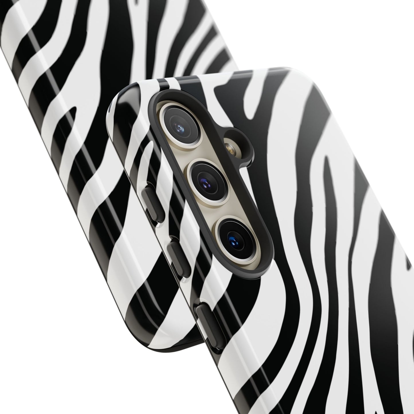 Modern Monochrome Zebra Print Phone Case